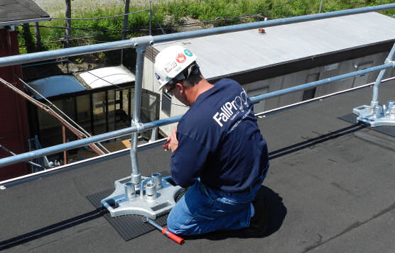 Post-Installation Fittings Inspection on Rooftop Guardrails