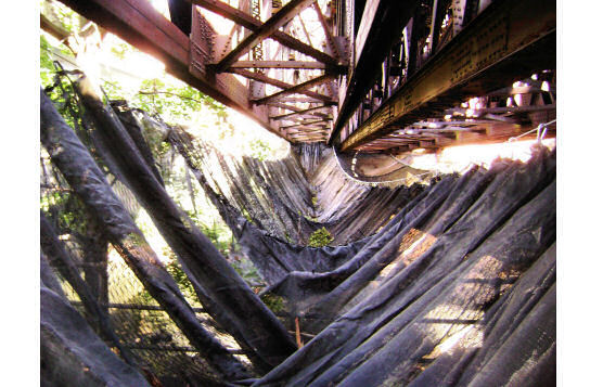Mesh Liner on Debris Nets To Prevent Water Contamination From Railroad Ties, Boonton, NJ