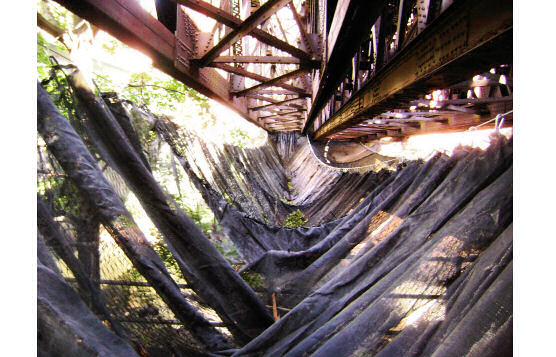 Mesh Liner on Debris Nets To Prevent Water Contamination From Railroad Ties, Boonton, NJ Mesh Liner on Debris Nets To Prevent Water Contamination From Railroad Ties, Boonton, NJ