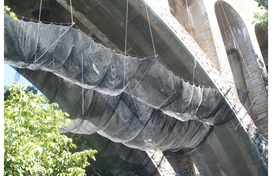 Debris Containment Netting on Rehabilitation of Wissahickon Memorial Henry Avenue Bridge, Philadelphia, PA