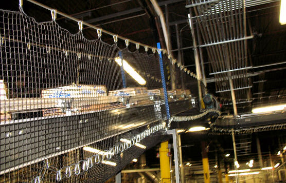 Custom Safety Nets On Overhead Conveyor System For Fortune 500 Company Distribution Center