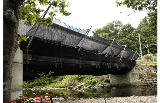 Custom Debris Netting System For Use During Bridge Reconstruction