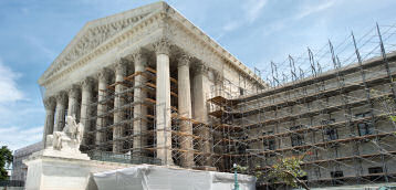 Debris Netting System on Historical Building Renovation