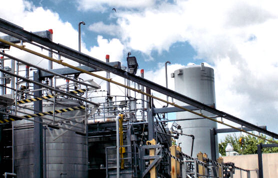 Fixed-Track Lifeline Installation Outside Chemical and Liquid Tank Farm At Major Fragrance and Flavor Company