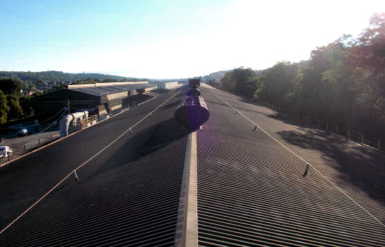 Rooftop Horizontal Lifeline For Steel Mill Inspection and Maintenance