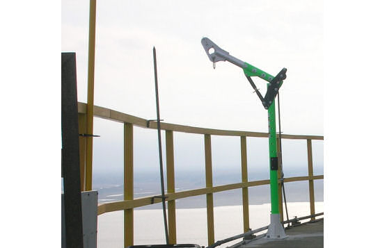 Power Plant Permanent Davit Arm Installation to Retrieve Injured or Fallen Worker Power Plant Permanent Davit Arm Installation to Retrieve Injured or Fallen Worker