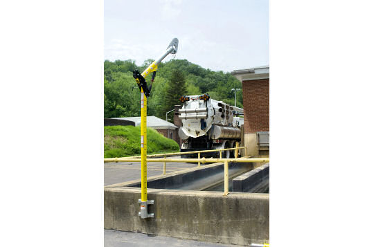 Permanent Concrete-Mounted Davit Arm For Wastewater Holding Tank or Other Confined Area