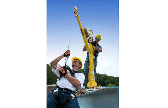 Temporary Steel Beam-Connected Davit Arm With Three Tie-Off Points Temporary Steel Beam-Connected Davit Arm With Three Tie-Off Points
