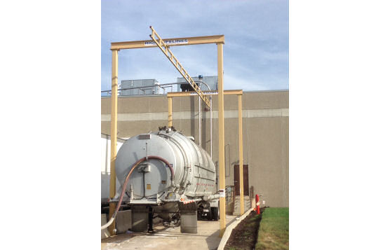 Free-Standing Single-Truss Track For Working Atop Tanker at Manufacturing Plant, Lakewood, NJ