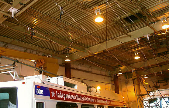 Non-conductive Fall Protection Lifeline in Bus Bay of Major Transportation Provider, Philadelphia, PA