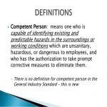 Competent Person Definition OSHA