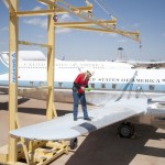 Griffin Portable Access Platforms With Fixed Track Fall Protection System For Work Above Aircraft or Helicopters